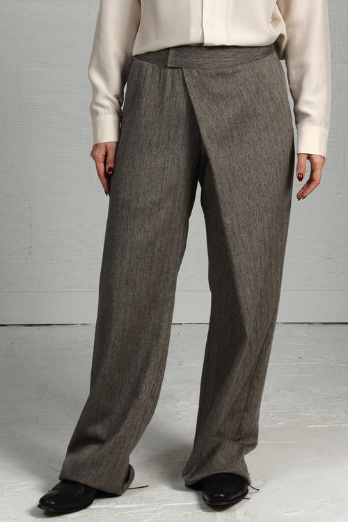 Linen Wool Gumshoe Pant