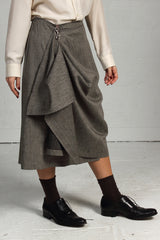 Linen Wool Latch Skirt - 30% off