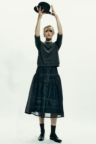 Textured Black Tex Skirt - 30% off