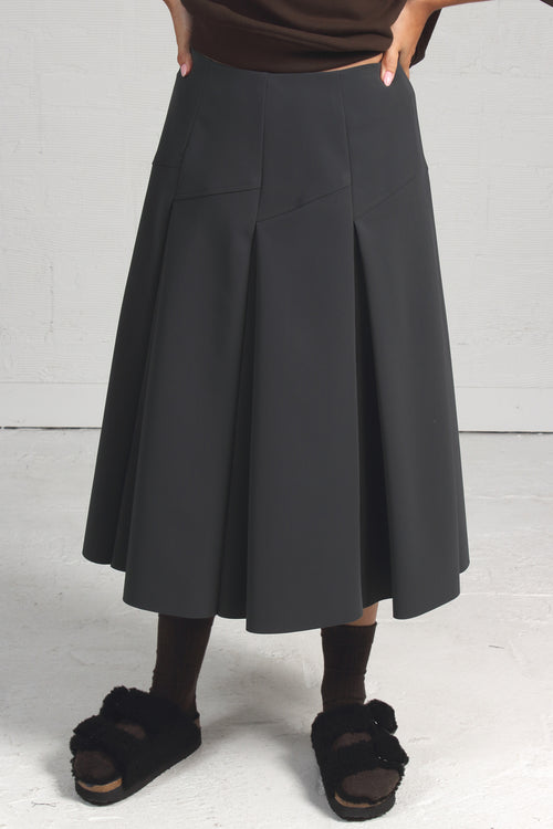 Bonded Tech Jersey Spadina Skirt - steel grey