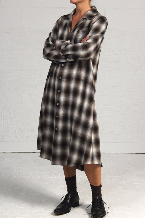 Shadow Plaid Brother's Shirt Dress - SOLD OUT