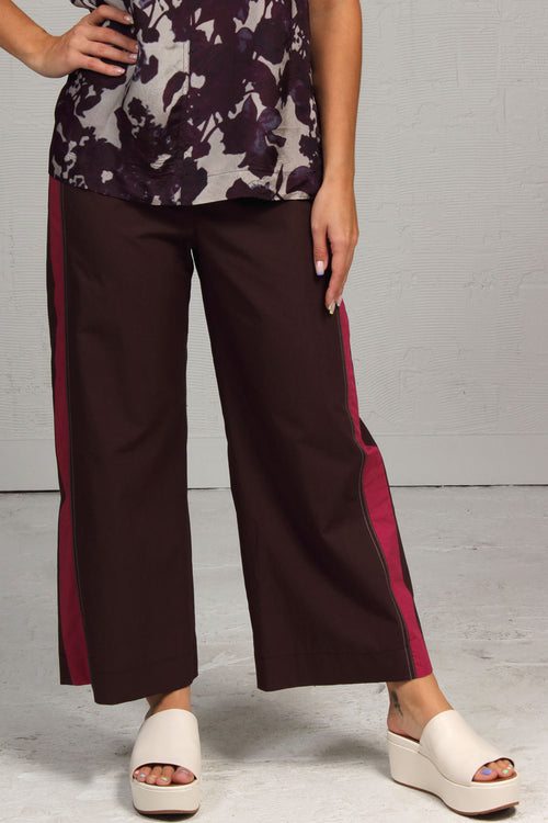 Spring 2023 Solid Cotton Match Pant - Espresso/Sangria - xsm, sml, med, xlg