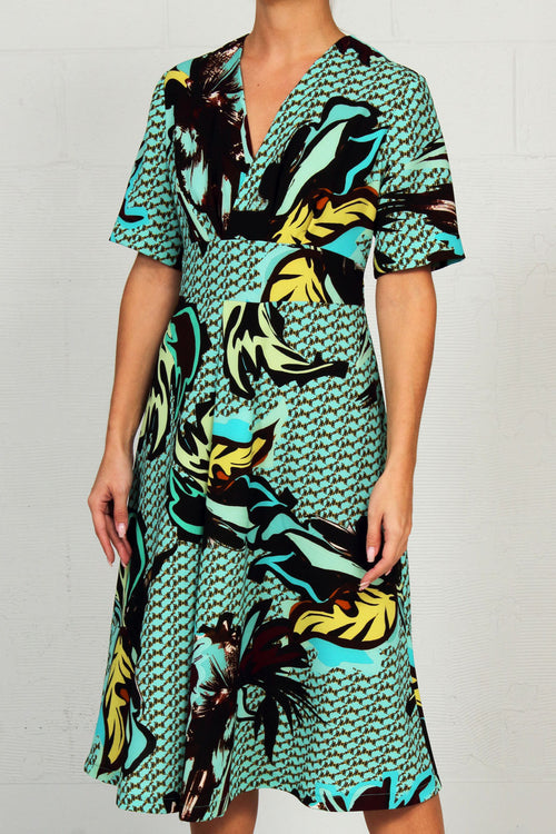 Spring 2023  Abstract Crepe Print Home Dress - xlg