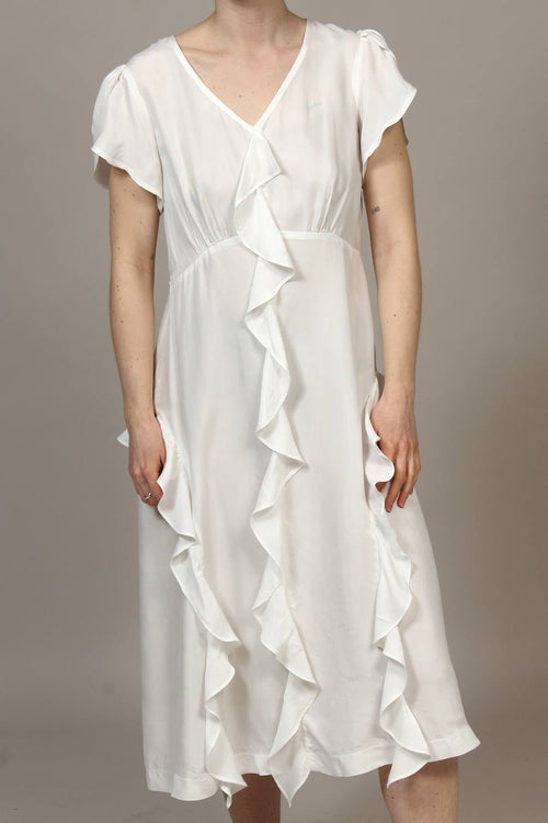 Cupro 'Parachute' - Bloomfield Dress - Ivory - xsm