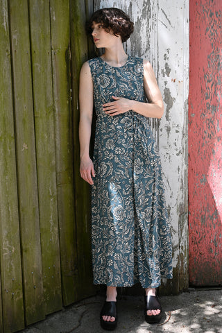 Spring 2023 Floral Cotton Print Long Dundas Dress - xsm